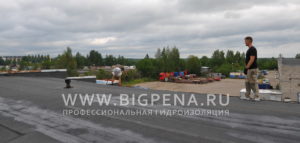 Ремонт промышленной кровли жидкой резиной СЛАВЯНКА
