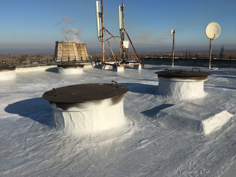 Ремонт кровли белой мастикой Самара11